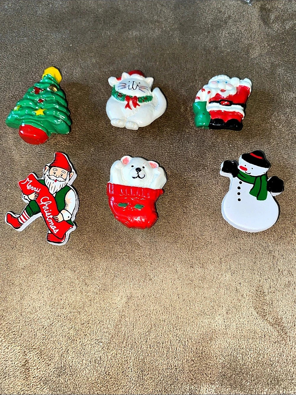 Set of 6 Christmas Button Covers